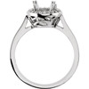 Halo Style Ring Mounting in 18 Karat Rose Gold for Round Stone, 3.92 grams