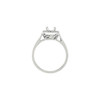 Halo Style Ring Mounting in Platinum for Oval Stone, 4.25 grams