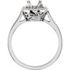 Halo Style Ring Mounting in 18 Karat Rose Gold for Oval Stone, 3.27 grams