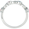 Family Ring Mounting in Platinum for Round Stone, 4.72 grams