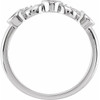Family Ring Mounting in 18 Karat White Gold for Round Stone, 3.01 grams