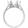 Solitaire Ring Mounting in 18 Karat White Gold for Round Stone, 2.38 grams