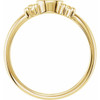 Family Ring Mounting in 18 Karat Yellow Gold for Oval Stone, 3.4 grams