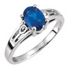 Solitaire Ring Mounting in 10 Karat Rose Gold for Oval Stone, 2.91 grams