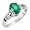 Solitaire Ring Mounting in 18 Karat White Gold for Oval Stone, 3.77 grams