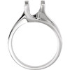 Solitaire Ring Mounting in Platinum for Emerald cut Stone, 5.33 grams