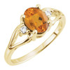 Three Stone Ring Mounting in 10 Karat White Gold for Oval Stone, 2.06 grams