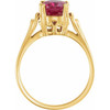 Solitaire Ring Mounting in 18 Karat White Gold for Oval Stone, 3.14 grams