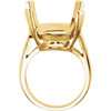 Solitaire Ring Mounting in 18 Karat Rose Gold for Oval Stone, 8.2 grams