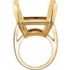 Solitaire Ring Mounting in 14 Karat Rose Gold for Emerald cut Stone, 4.88 grams