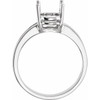 Solitaire Ring Mounting in 14 Karat Rose Gold for Oval Stone, 2.93 grams