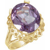 Solitaire Ring Mounting in 18 Karat White Gold for Oval Stone, 3.86 grams