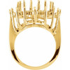 Halo Style Ring Mounting in 10 Karat Rose Gold for Oval Stone, 7.3 grams