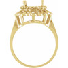 Solitaire Ring Mounting in 18 Karat White Gold for Oval Stone, 6.05 grams