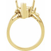 Accented Ring Mounting in Sterling Silver for Pear shape Stone, 1.98 grams