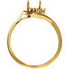 Accented Ring Mounting in 18 Karat Yellow Gold for Oval Stone, 2.77 grams