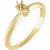 Solitaire Ring Mounting in 18 Karat Yellow Gold for Oval Stone, 1.81 grams