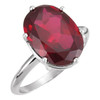 Solitaire Ring Mounting in Platinum for Oval Stone, 4.04 grams