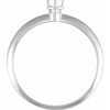 Solitaire Ring Mounting in 18 Karat White Gold for Oval Stone, 1.72 grams
