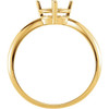 Solitaire Ring Mounting in 18 Karat Yellow Gold for Round Stone, 1.68 grams