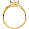 Solitaire Ring Mounting in 18 Karat Yellow Gold for Round Stone, 1.68 grams