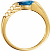 Solitaire Ring Mounting in 14 Karat Rose Gold for Pear shape Stone, 4.11 grams