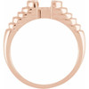 Bezel Set Solitaire Ring Mounting in 18 Karat Rose Gold for Round Stone, 4.45 grams