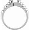 Bezel Set Solitaire Ring Mounting in Sterling Silver for Round Stone, 3.46 grams