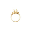 Solitaire Ring Mounting in 18 Karat White Gold for Oval Stone, 3.08 grams