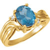 Accented Ring Mounting in 10 Karat White Gold for Oval Stone, 3.05 grams
