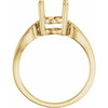Solitaire Ring Mounting in 18 Karat Yellow Gold for Oval Stone, 4.62 grams