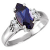 Accented Ring Mounting in Platinum for Marquise Stone, 3.76 grams