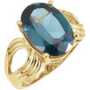 Solitaire Ring Mounting in 18 Karat Rose Gold for Oval Stone, 4.57 grams