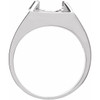 Solitaire Ring Mounting in 18 Karat White Gold for Oval Stone, 10.99 grams