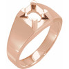 Solitaire Ring Mounting in 18 Karat Rose Gold for Oval Stone, 11.57 grams