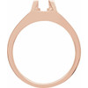 Solitaire Ring Mounting in 10 Karat Rose Gold for Oval Stone, 8.49 grams