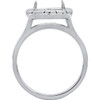 Solitaire Ring Mounting in Platinum for Oval Stone, 9.51 grams