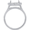 Solitaire Ring Mounting in 18 Karat White Gold for Oval Stone, 6.95 grams