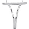 Solitaire Ring Mounting in 10 Karat White Gold for Marquise Stone, 4.29 grams