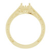 Solitaire Engagement Ring or Band Mounting in 18 Karat Yellow Gold for Round Stone, 3.89 grams