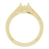 Solitaire Engagement Ring or Band Mounting in 10 Karat Yellow Gold for Round Stone, 2.85 grams