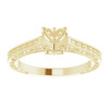 Solitaire Engagement Ring or Band Mounting in 10 Karat Yellow Gold for Round Stone, 2.85 grams