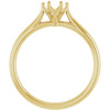 Solitaire Engagement Ring Mounting in 10 Karat Yellow Gold for Round Stone, 2.01 grams