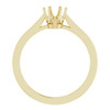 Solitaire Ring Mounting in 10 Karat Yellow Gold for Round Stone, 2.35 grams