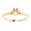 Solitaire Ring Mounting in 10 Karat Yellow Gold for Round Stone, 2.35 grams
