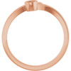Family Bezel Set Ring Mounting in 18 Karat Rose Gold for Round Stone, 3.11 grams