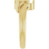 Family Bypass Ring Mounting in 18 Karat Yellow Gold for Round Stone, 4.18 grams