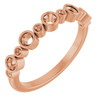 Family Stackable Ring Mounting in 18 Karat Rose Gold for Round Stone, 3.15 grams