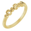 Family Stackable Ring Mounting in 18 Karat Yellow Gold for Round Stone, 3.06 grams