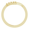 Family Stackable V Ring Mounting in 10 Karat Yellow Gold for Round Stone, 2.7 grams